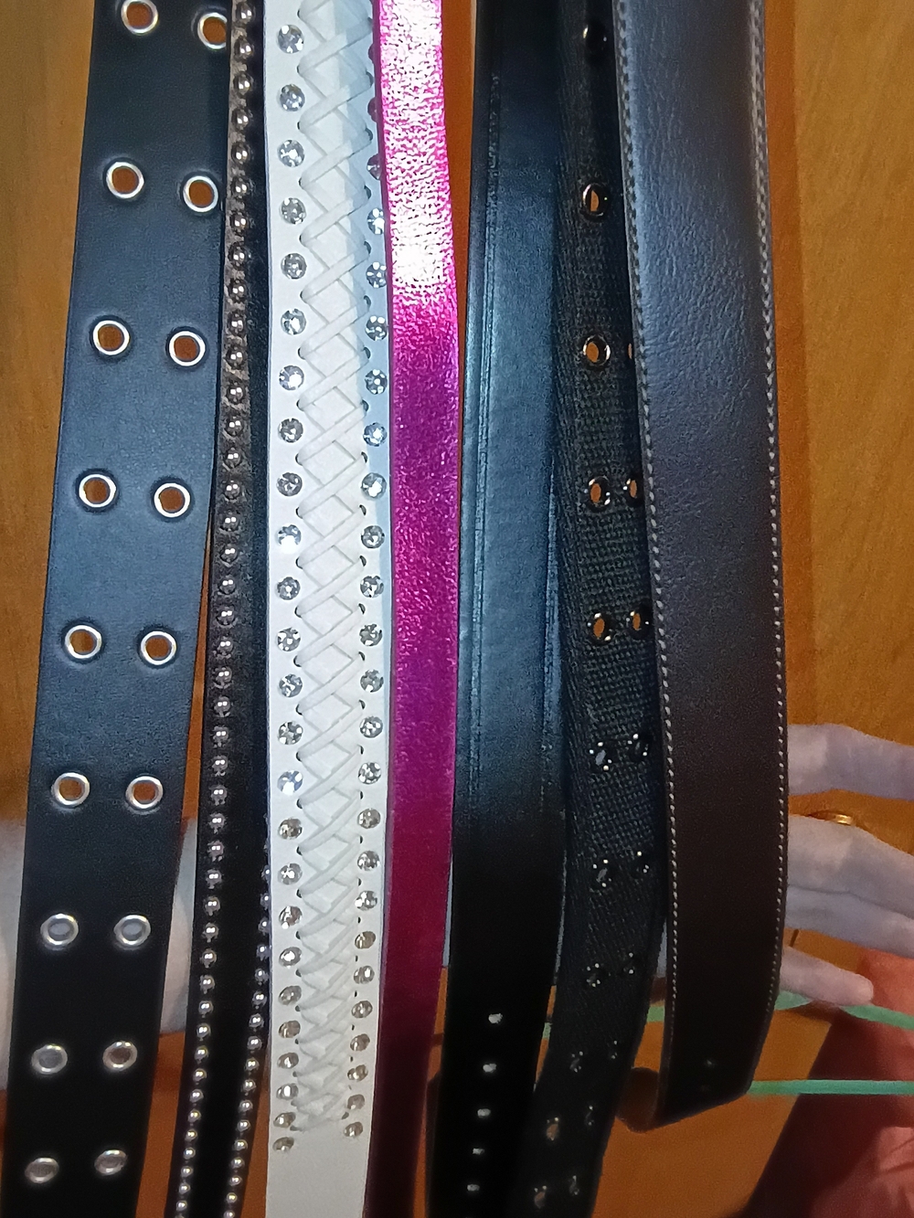 TORRID Women's Multi-Belt Set in Black, White, Pink and Brown